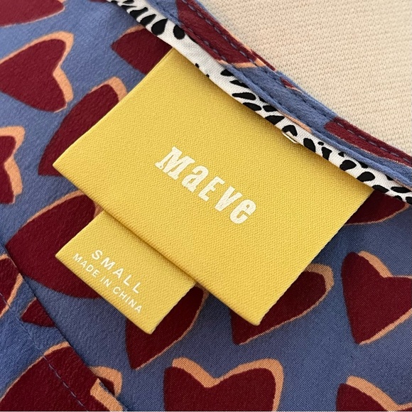 Maeve 100% SILK Kimono HEART Blouse - SMALL - Picture 4 of 11